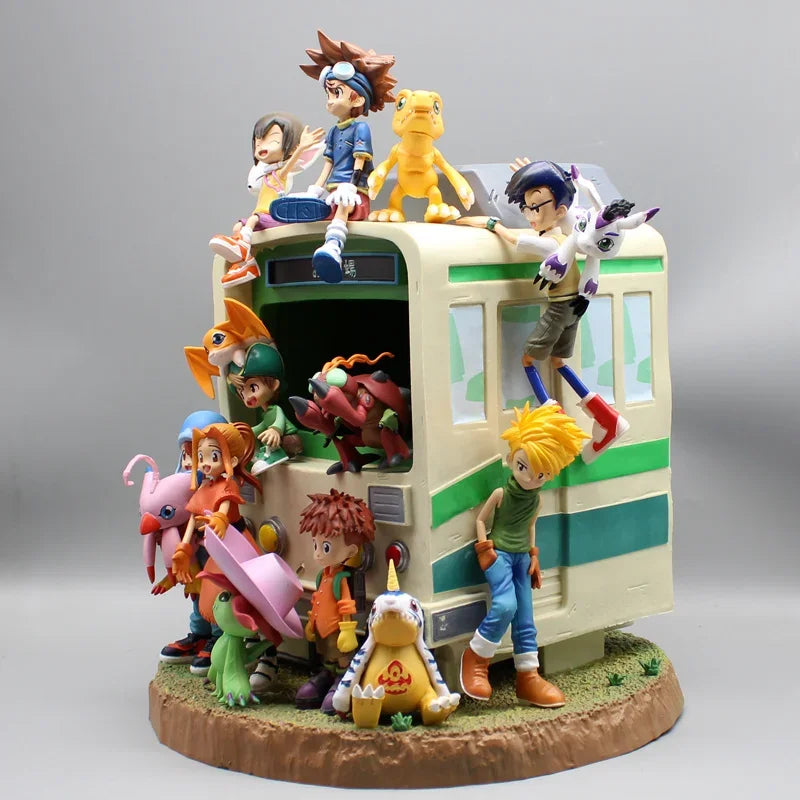 Digi Destined Adventure First Generation Digimon Team Bus Scene Wasp Studio PVC