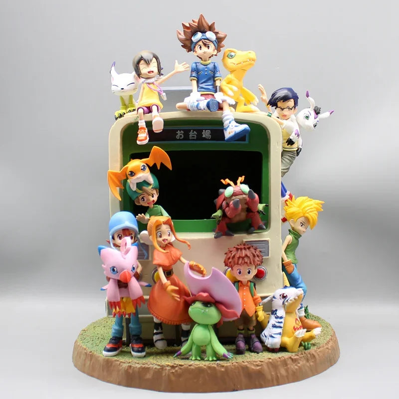 Digi Destined Adventure First Generation Digimon Team Bus Scene Wasp Studio PVC