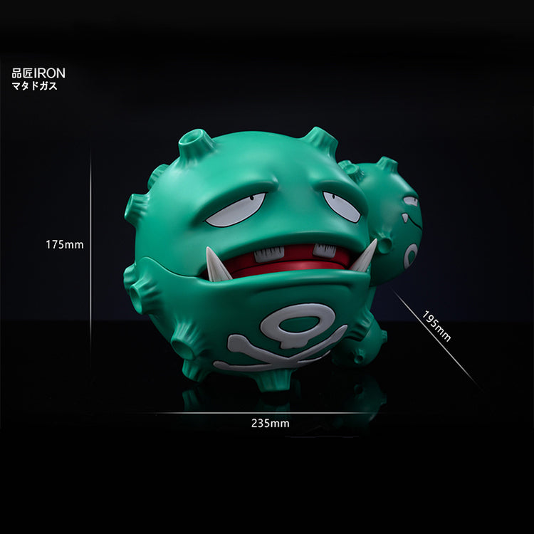 Weezing Pokemon Statue IRON Studio Resin