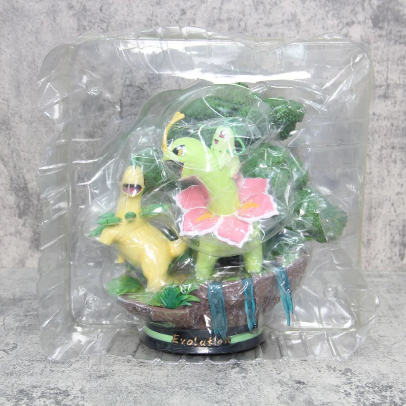 Meganium Evolution Line Chikorita, Bayleef, Meganium EGG Studio PVC