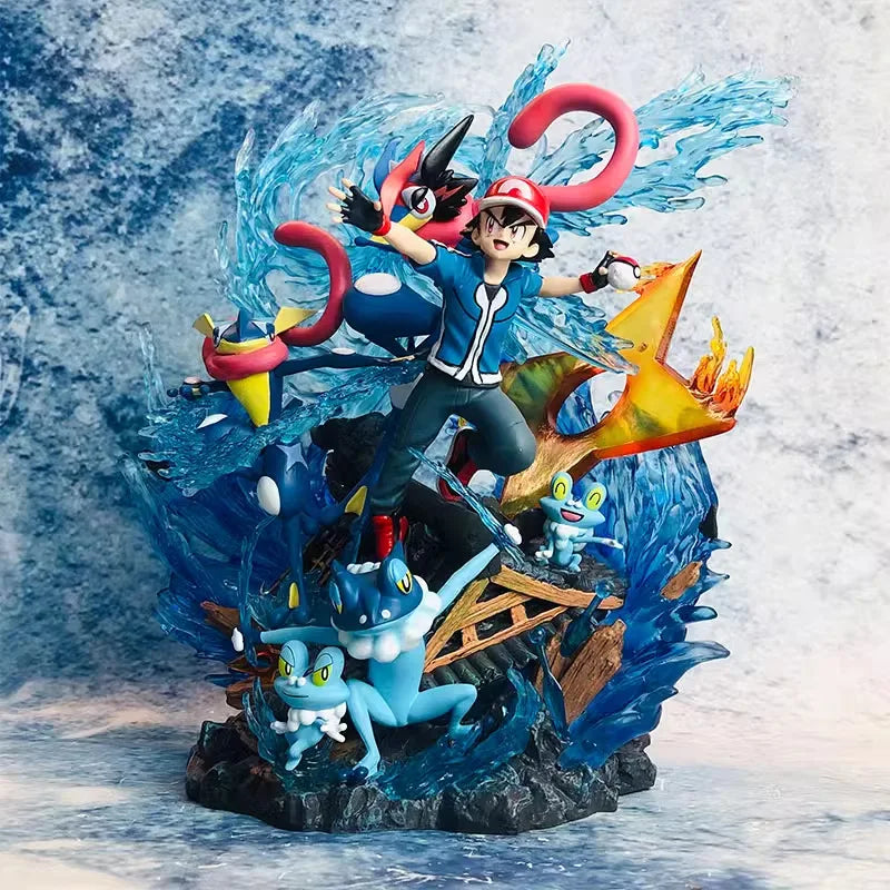 Ash Ketchum & Greninja Pokémon Evolution EGG Studio PVC