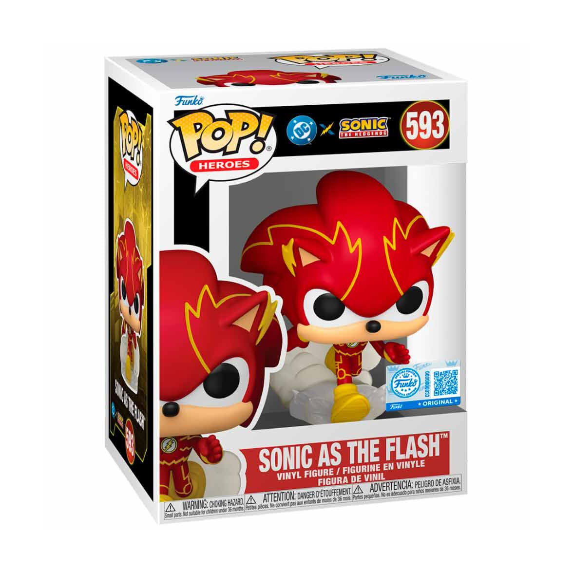 Funko Pop Sonic As The Flash Eclusive Sonic the Hedgehog DC Comics #593