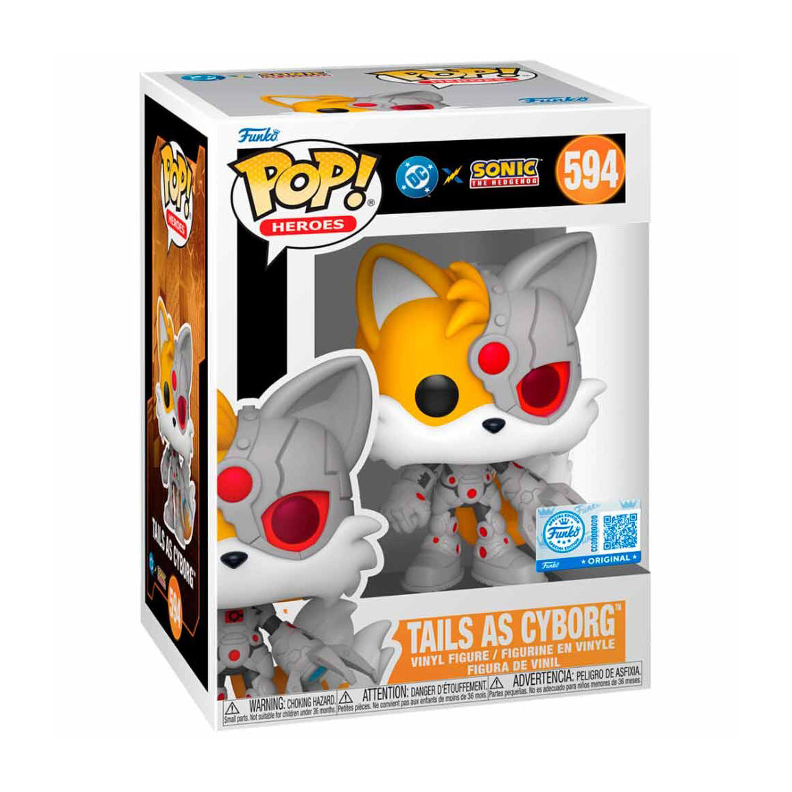 Funko Pop Tails As Cyborg Exclusive Sonic the Hedgehog DC Comics #594