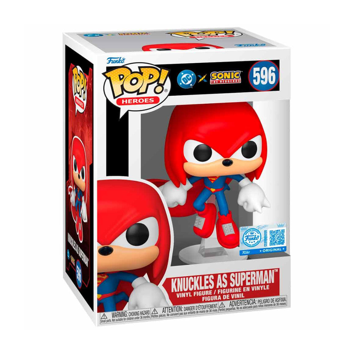 Funko Pop Knucles As Superman Exclusive Sonic the Hedgehog DC Comics #596