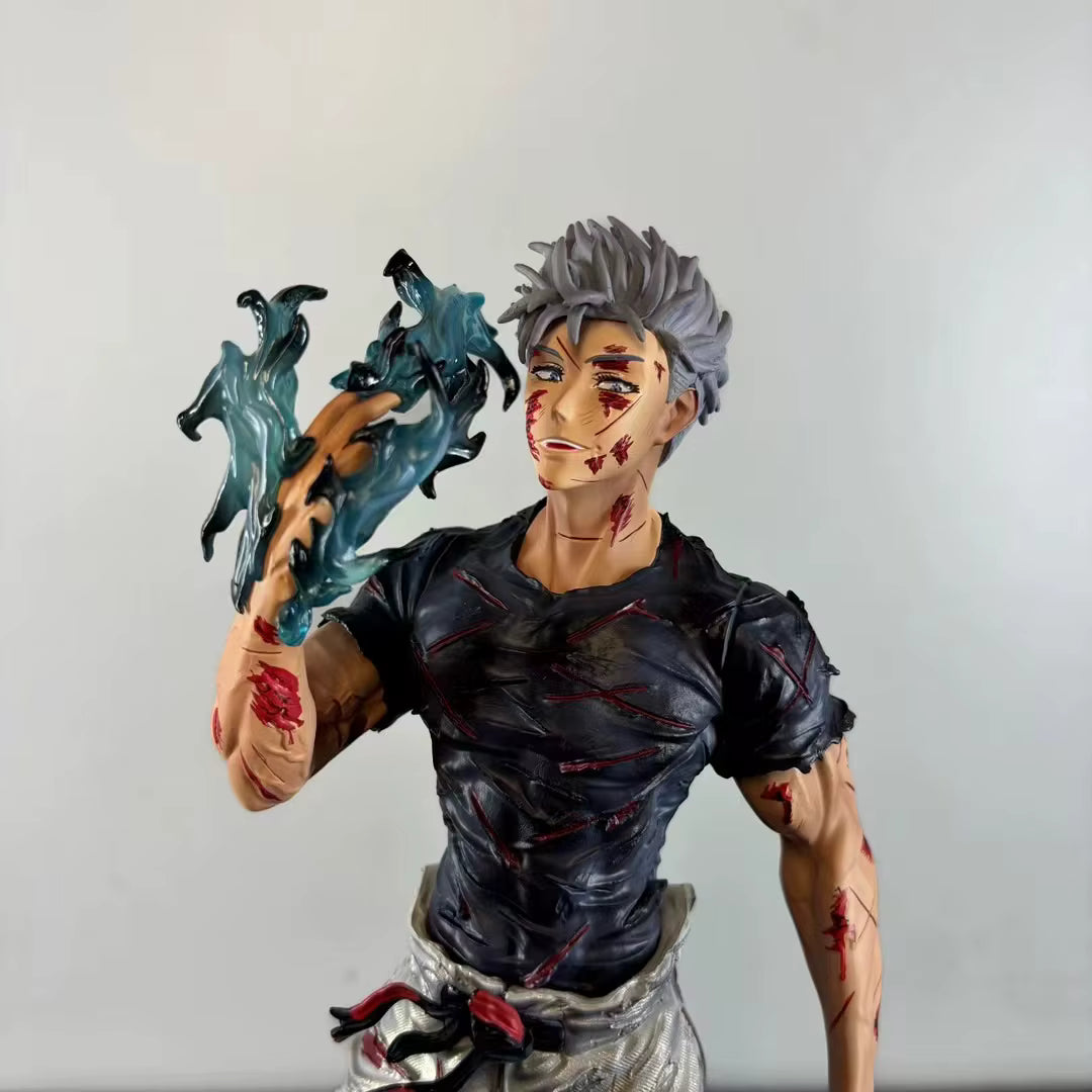 Statuetta Satoru Gojo Battle Damage Shinjuku vs Sukuna Jujutsu Kaisen C4 Studio PVC