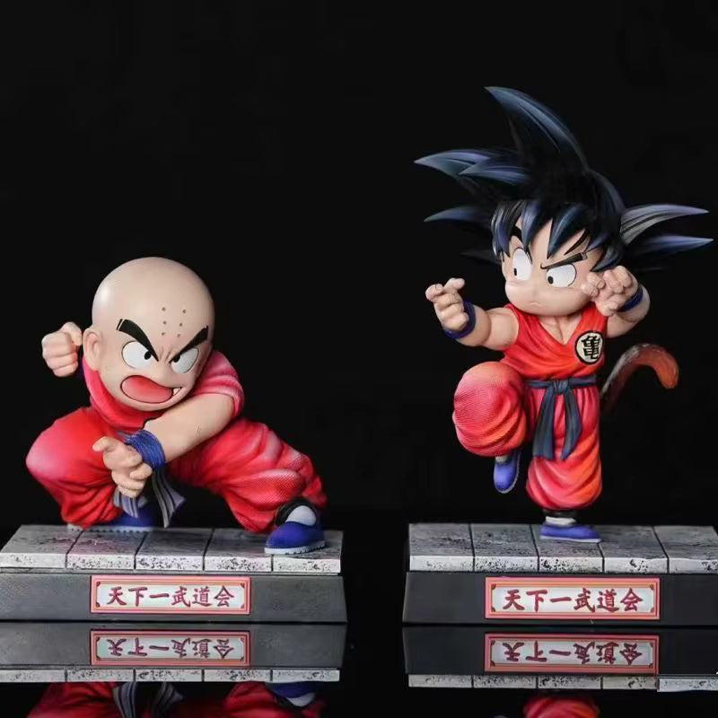 Figuras Goku e Krillin Crianças Tenkaichi Budokai Dragon Ball JW Studio PVC