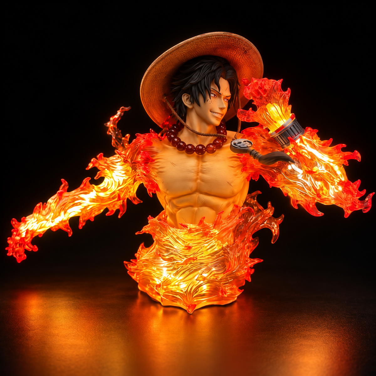 Busto Portgas D. Ace Hiken LED One Piece Monkey D Studio PVC