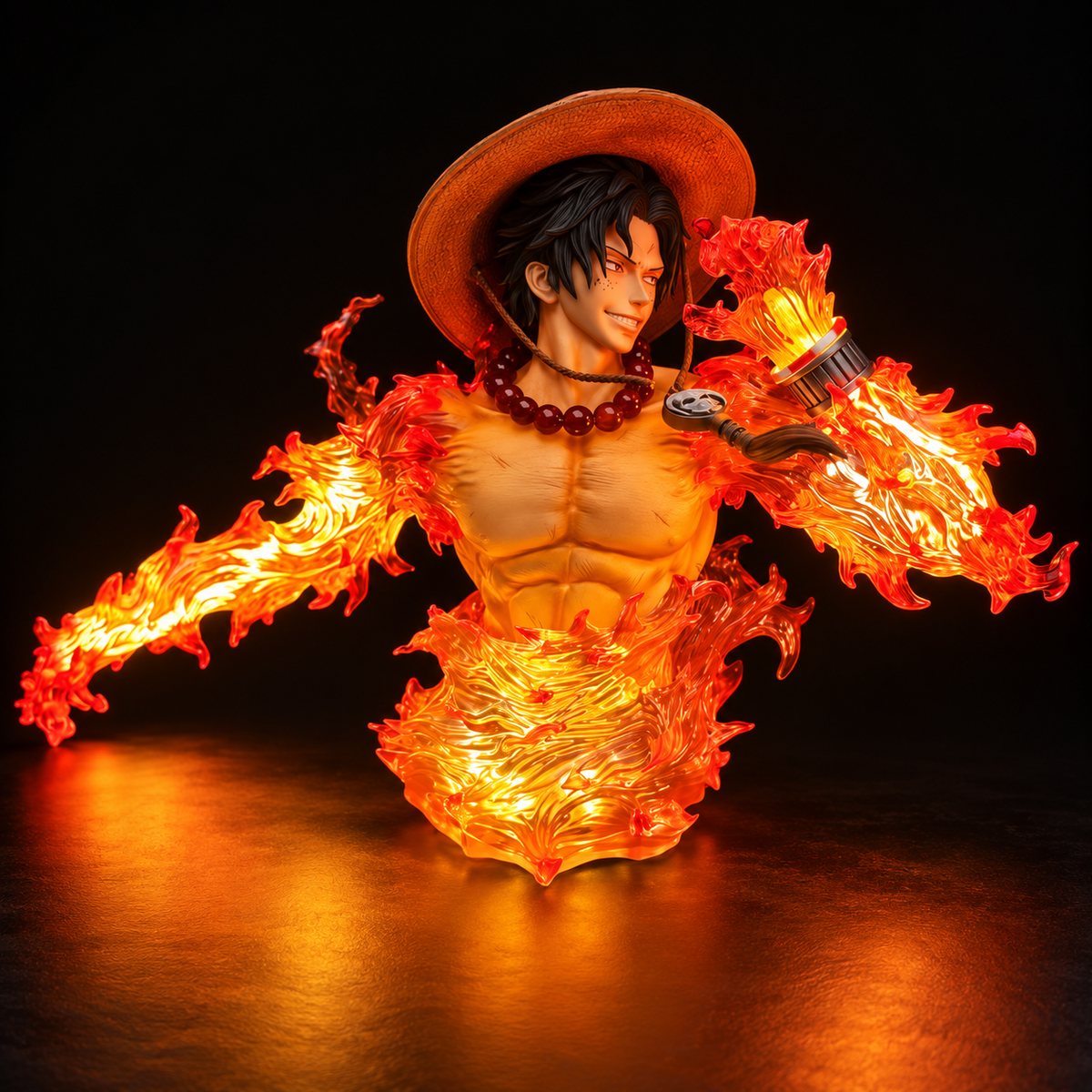 Busto Portgas D. Ace Hiken LED One Piece Monkey D Studio PVC