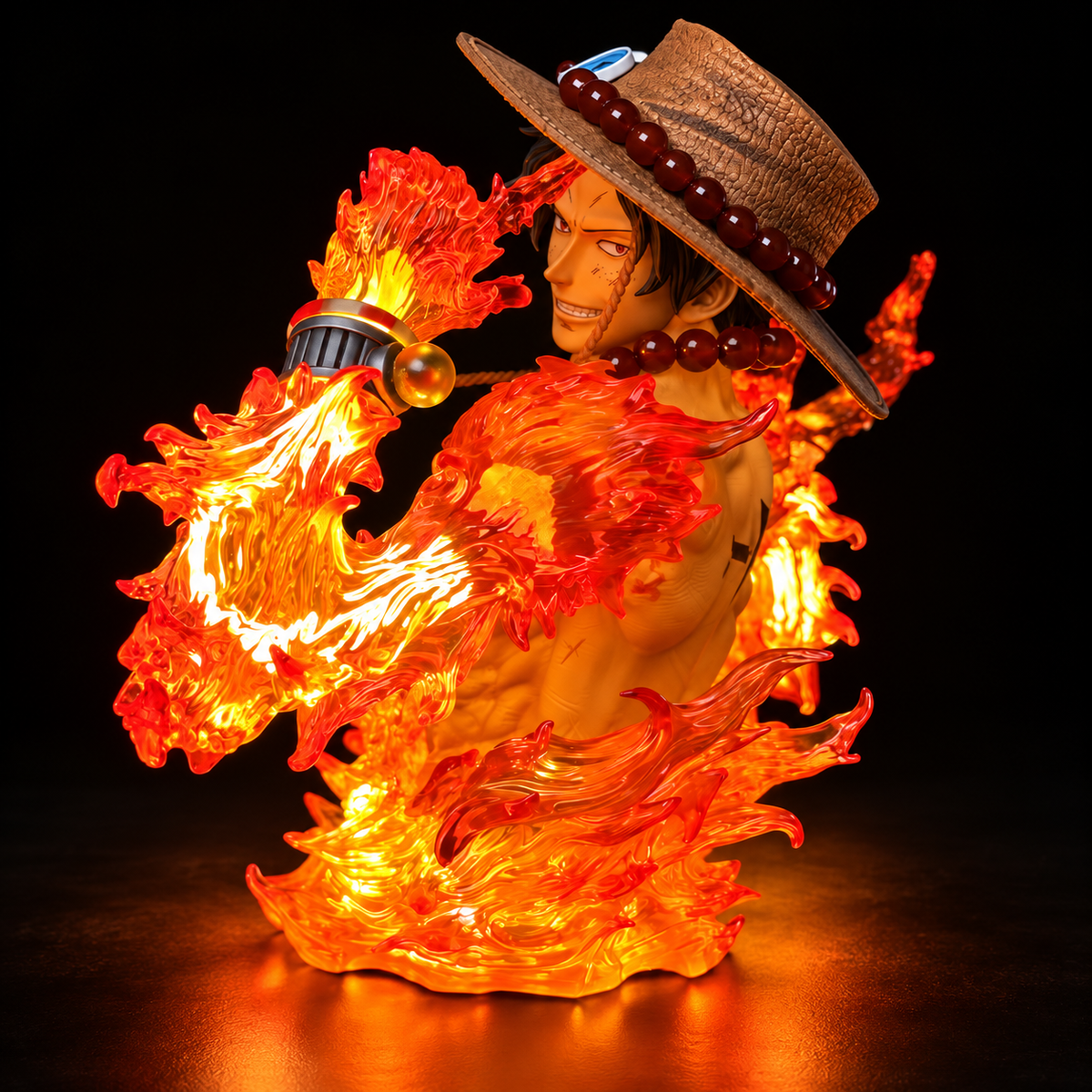 Busto Portgas D. Ace Hiken LED One Piece Monkey D Studio PVC