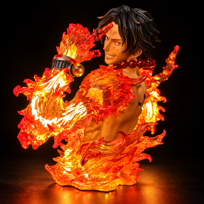 Busto Portgas D. Ace Hiken LED One Piece Monkey D Studio PVC