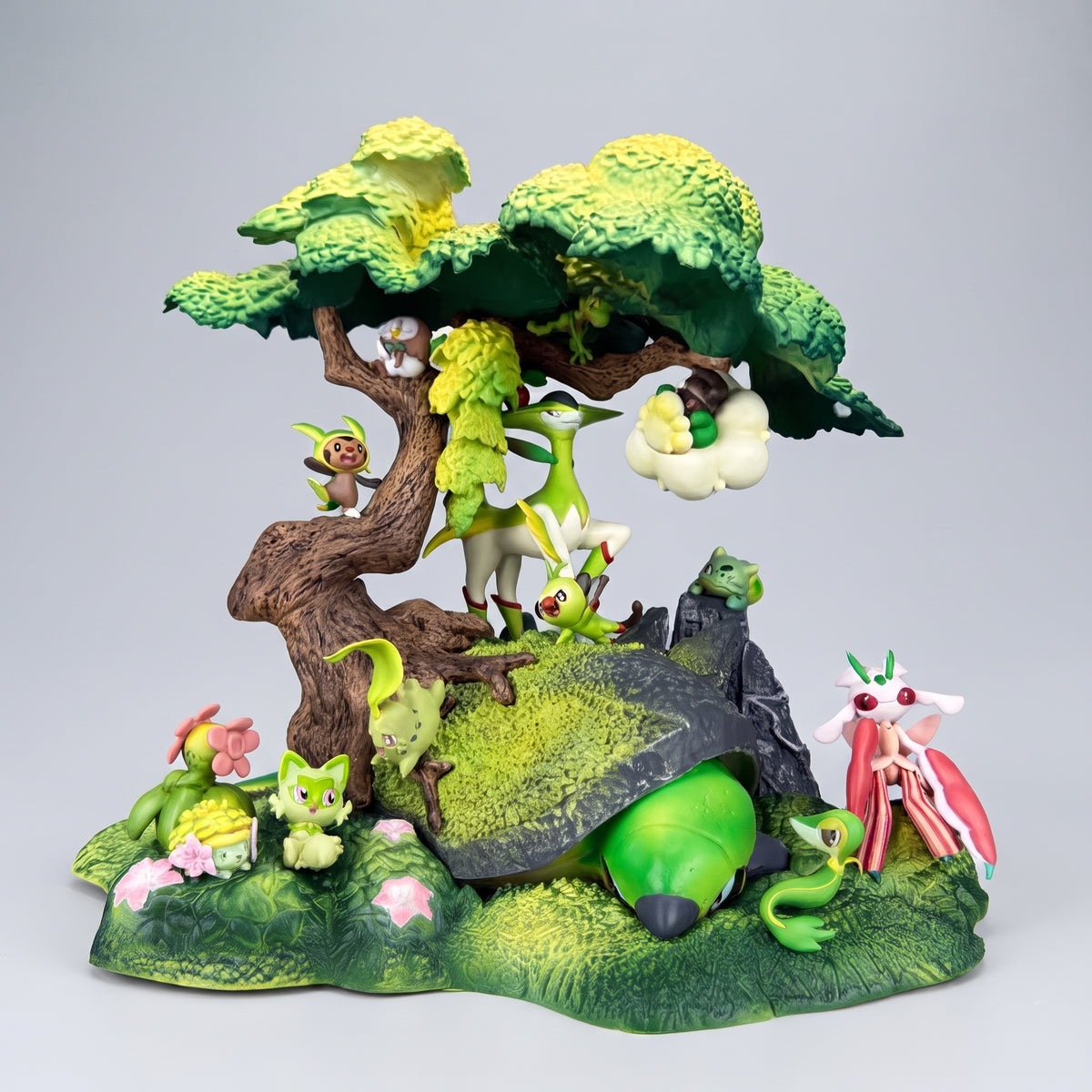 Grass Type Forest Diorama Pokémon Torterra Virizion Shaymin PC House PVC Figure