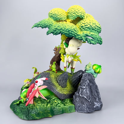 Grass Type Forest Diorama Pokémon Torterra Virizion Shaymin PC House PVC Figure