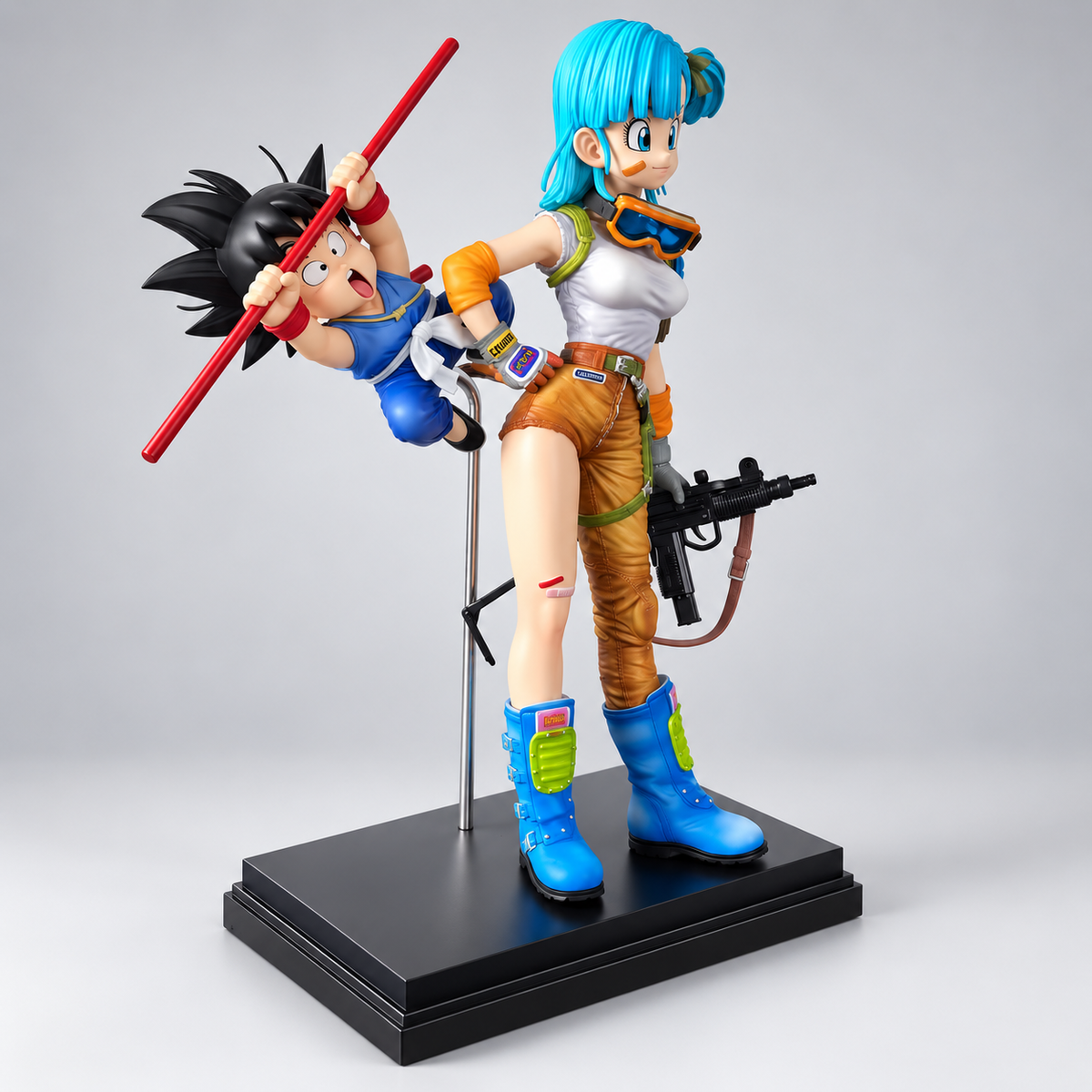 Figura Bulma y Kid Goku Adventure 40th Anniversary Dragon Ball Infinite Studio PVC