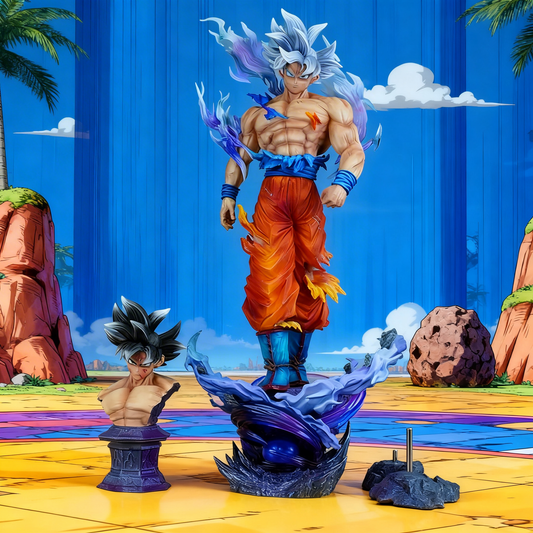 Figura Goku Ultra Instinto + Busto Dragon Ball Super LK Studio PVC - Dragon Ball