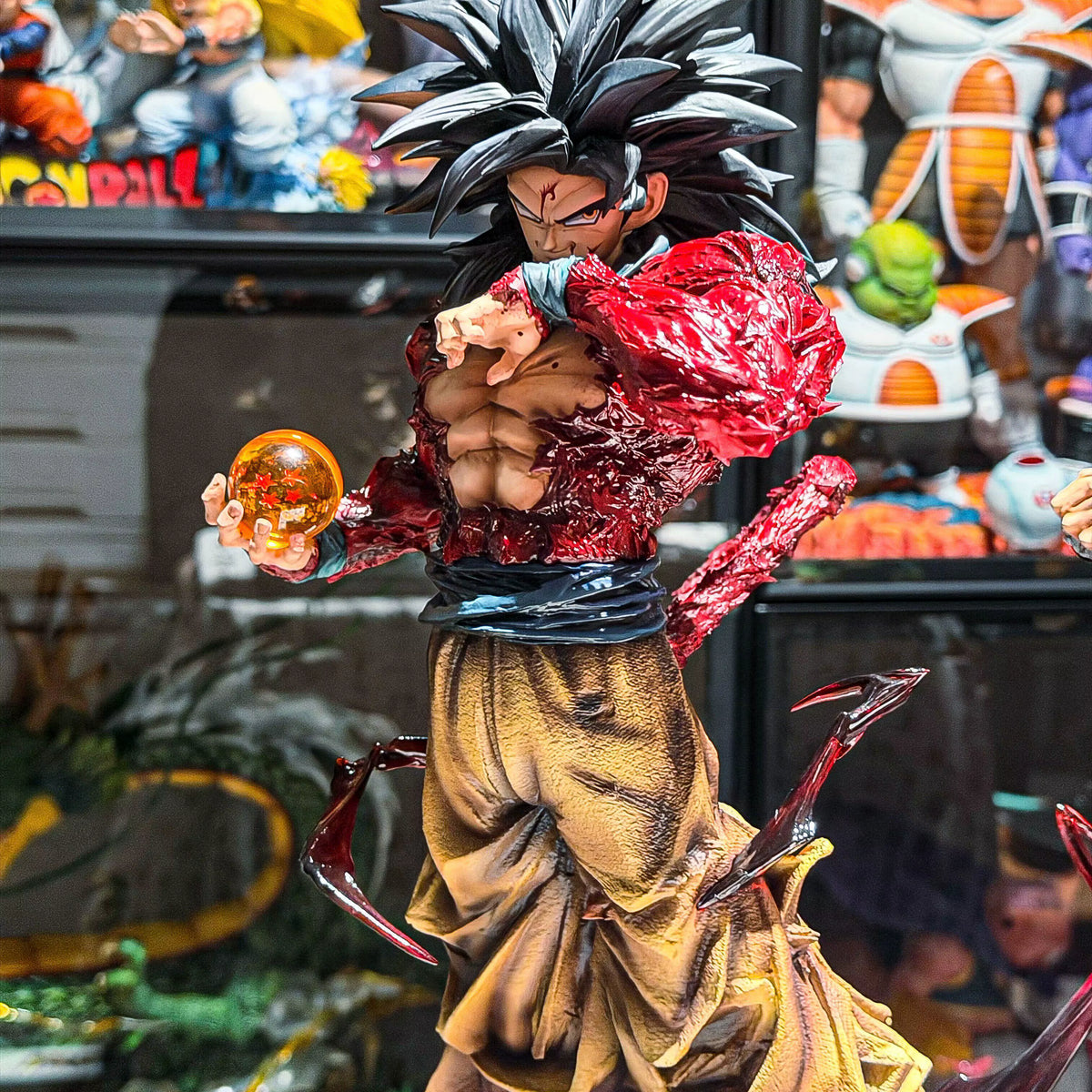Dragon Ball Super Goku SSJ4 With Dragon Ball Kuang Feng Studio PVC