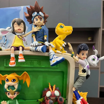Digi Destined Adventure First Generation Digimon Team Bus Scene Wasp Studio PVC