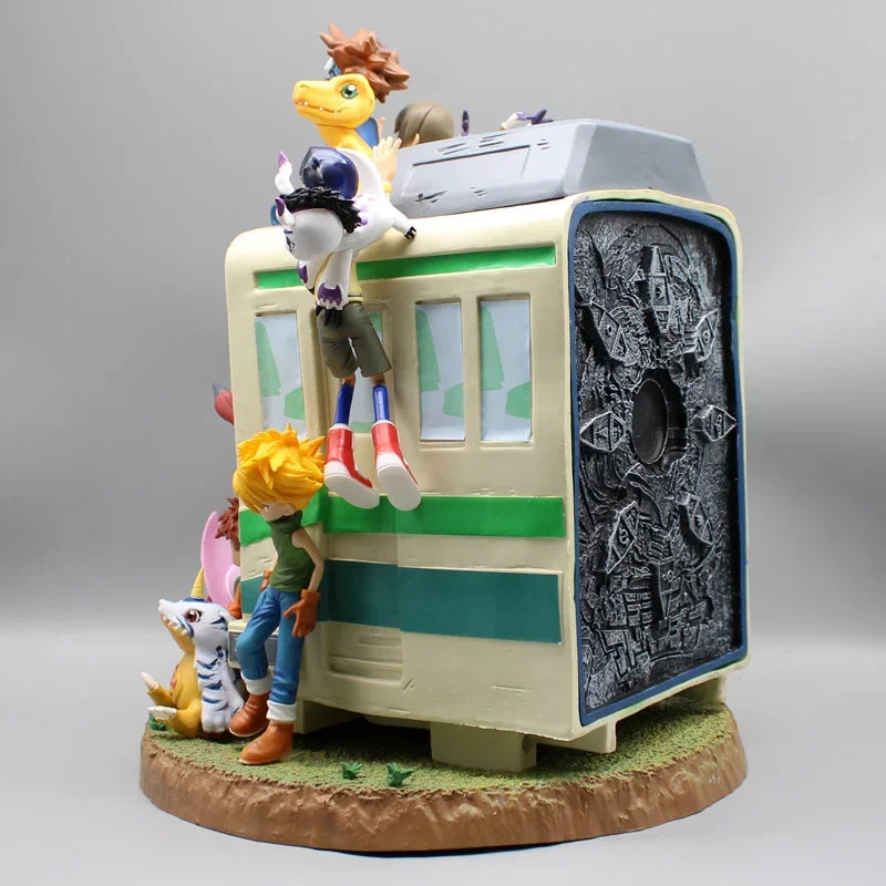 Digi Destined Adventure First Generation Digimon Team Bus Scene Wasp Studio PVC