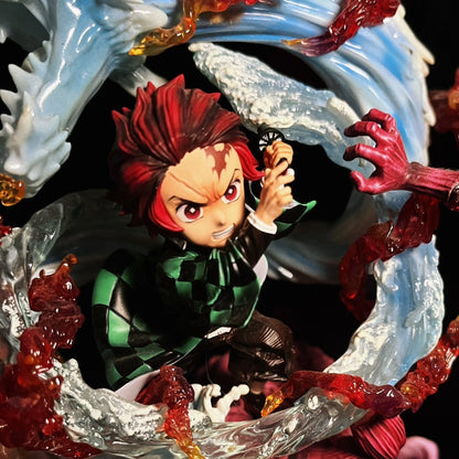 Tanjiro Kamado Dragón de Agua vs Hand Demon G5 Studio