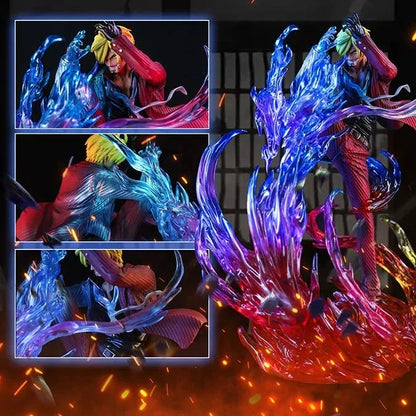 Sanji Ifrit Jambe Blue & Red Flames JacksDo PVC