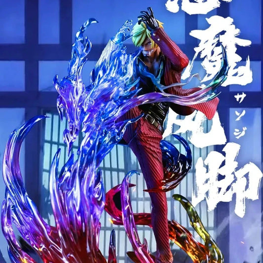 Sanji Ifrit Jambe Blue & Red Flames JacksDo PVC