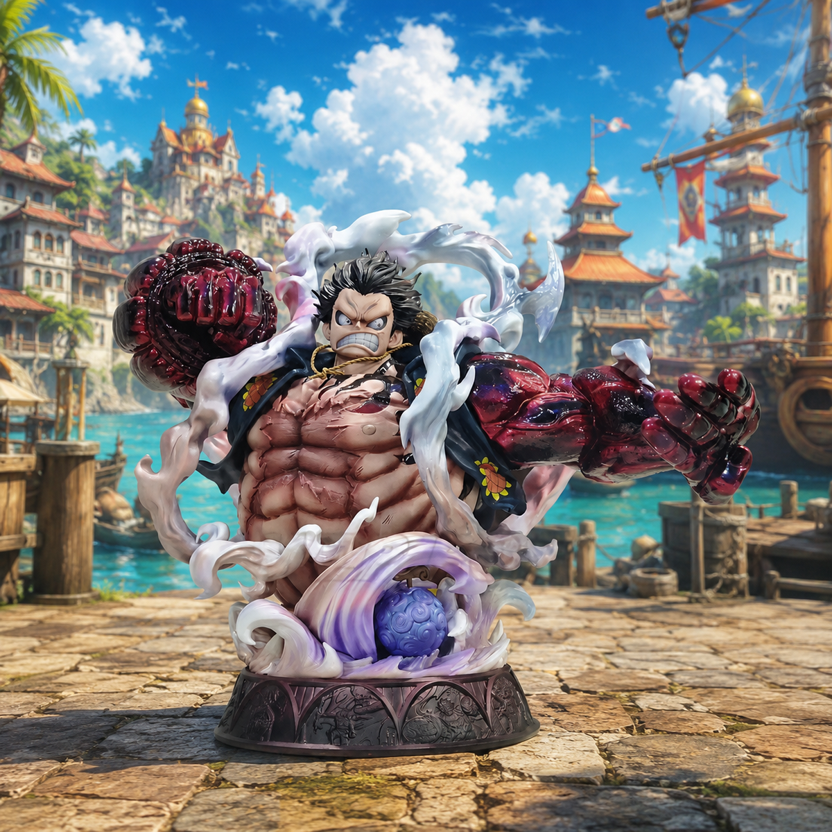 One Piece Luffy Gear 4 Boundman Bust Uno Studio Resin