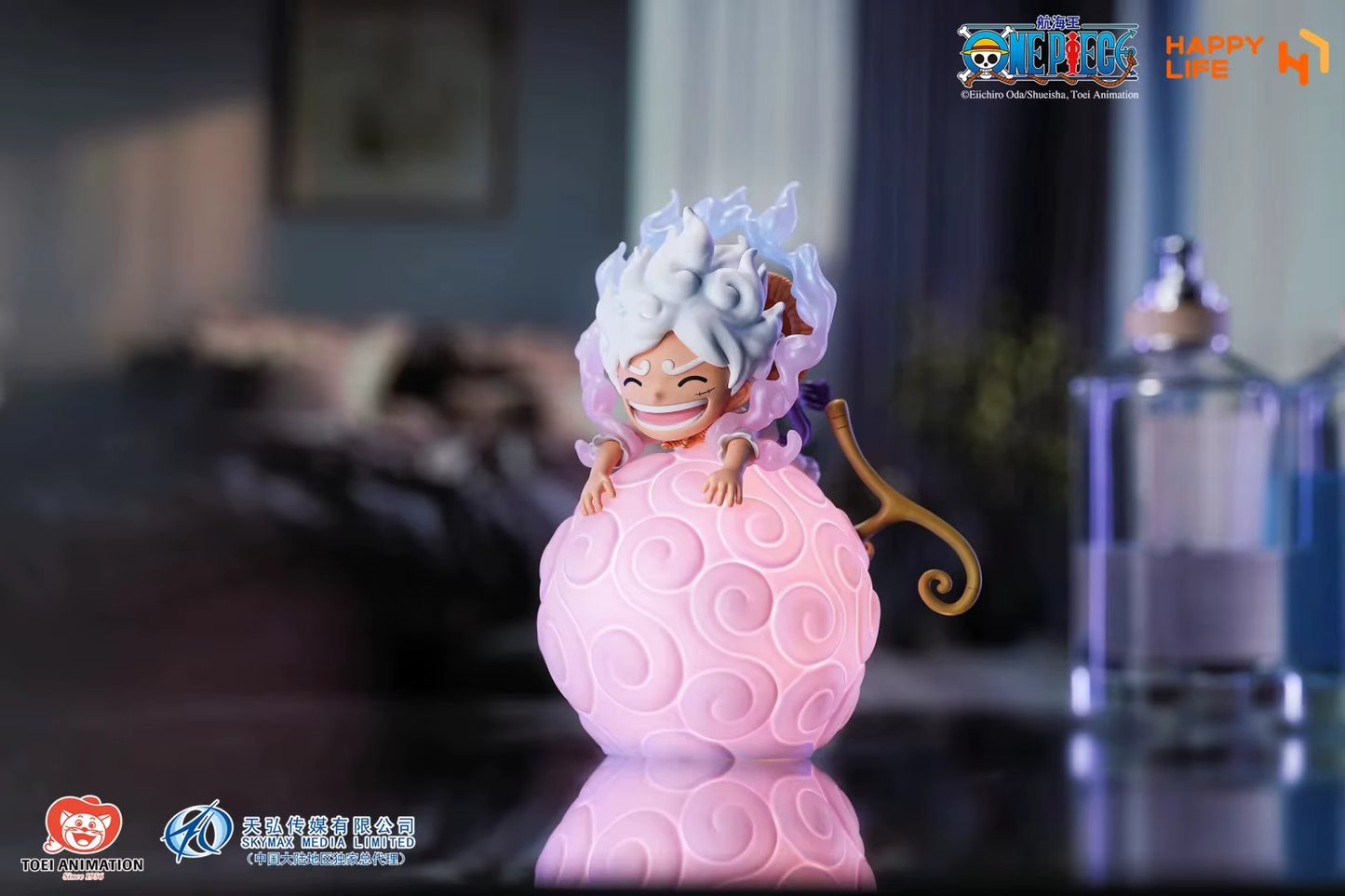 Luffy Gear 5 Nika Devil Fruit LED Night Light Happy Life Studio