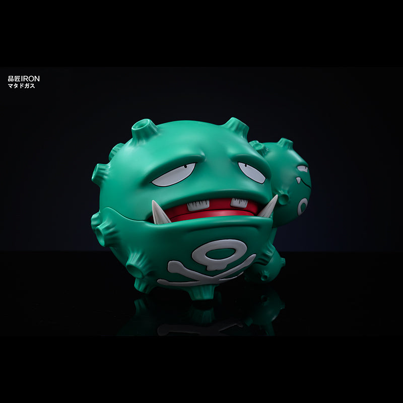 Figura Weezing Pokemon Statue IRON Studio Resin Pokémon - vista frontal