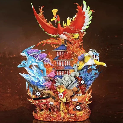 Pokemon Ho oH x Three Sacred Raikou Entei Suicune PPAP Studio PVC