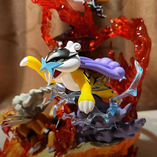 Pokemon Ho oH x Three Sacred Raikou Entei Suicune PPAP Studio PVC