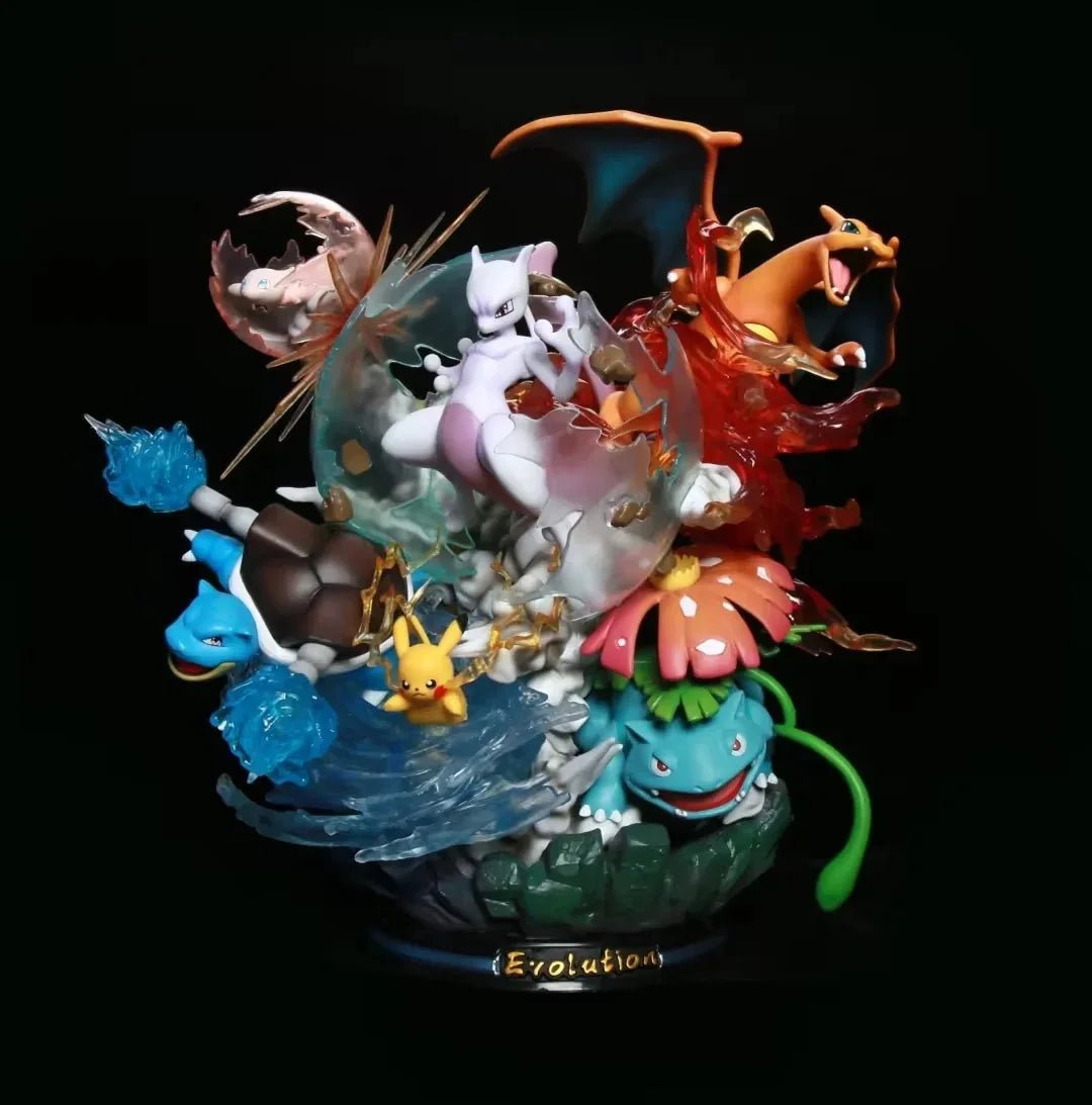 Pokemon First Generation Mewtwo, Charizard, Blastoise, Venusaur & Pikachu Pokémon MFC Studio PVC