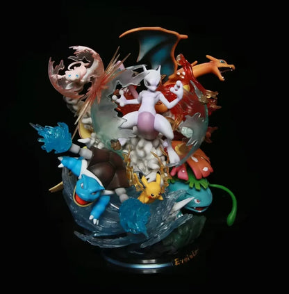Pokemon First Generation Mewtwo, Charizard, Blastoise, Venusaur & Pikachu Pokémon MFC Studio PVC