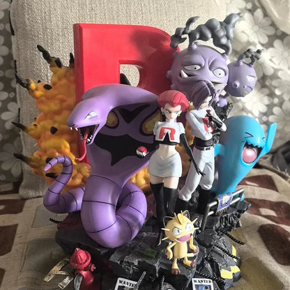 Diorama Team Rocket Jessie James Meowth Pokémon EGG Studio PVC