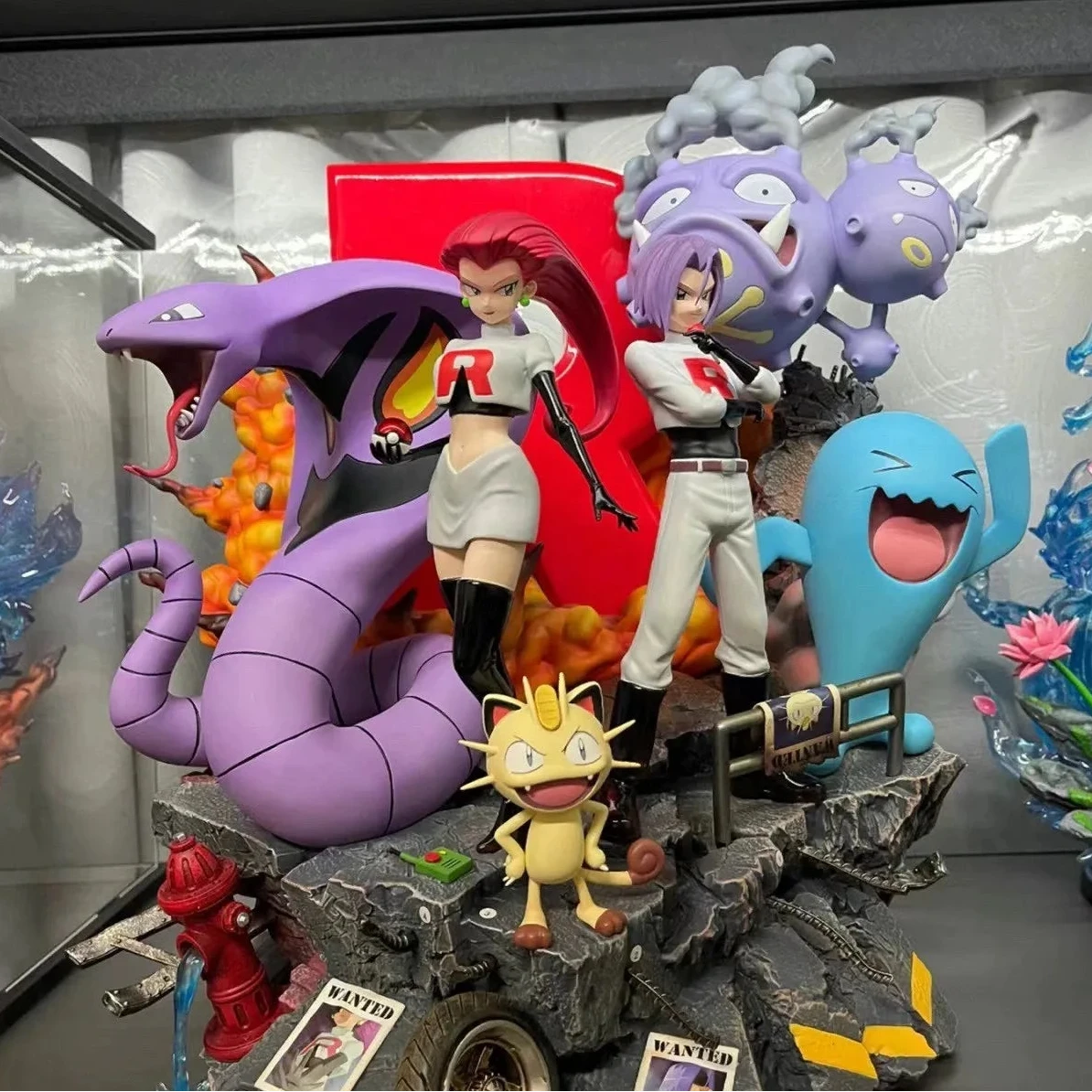 Diorama Team Rocket Jessie James Meowth Pokémon EGG Studio PVC