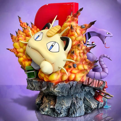 Diorama Team Rocket Jessie James Meowth Pokémon EGG Studio PVC