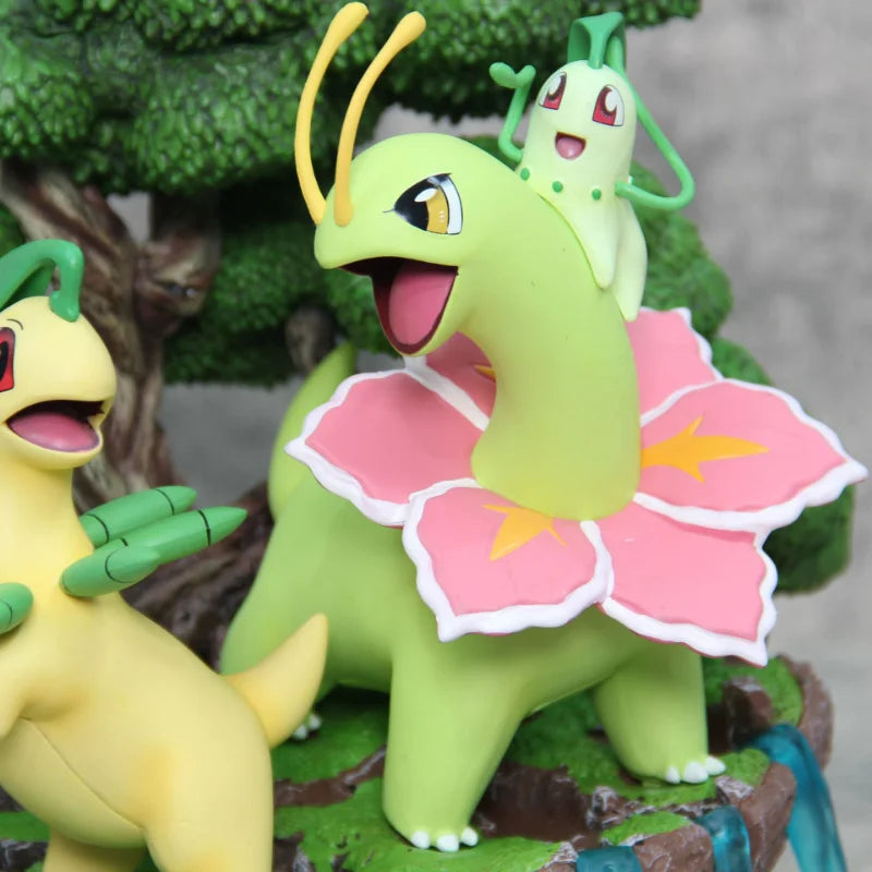 Meganium Evolution Line Chikorita, Bayleef, Meganium EGG Studio PVC