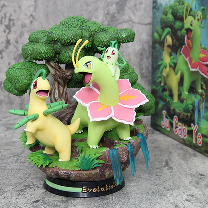 Meganium Evolution Line Chikorita, Bayleef, Meganium EGG Studio PVC