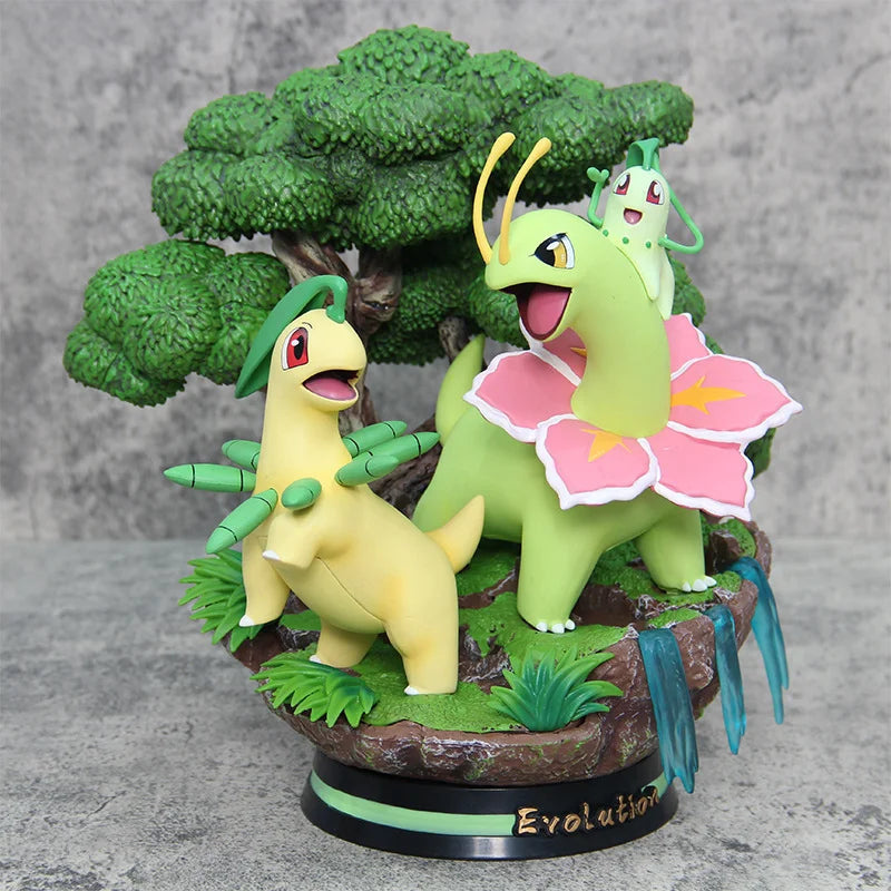 Meganium Evolution Line Chikorita, Bayleef, Meganium EGG Studio PVC