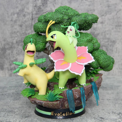 Meganium Evolution Line Chikorita, Bayleef, Meganium EGG Studio PVC