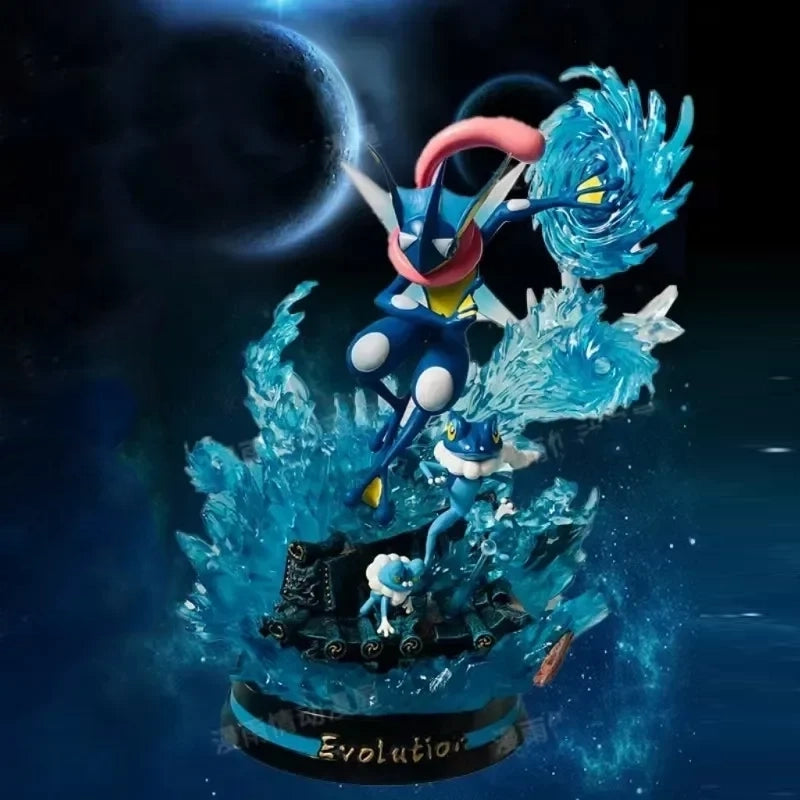 Diorama Greninja Evolution Froakie Frogadier Greninja EGG Studio PVC