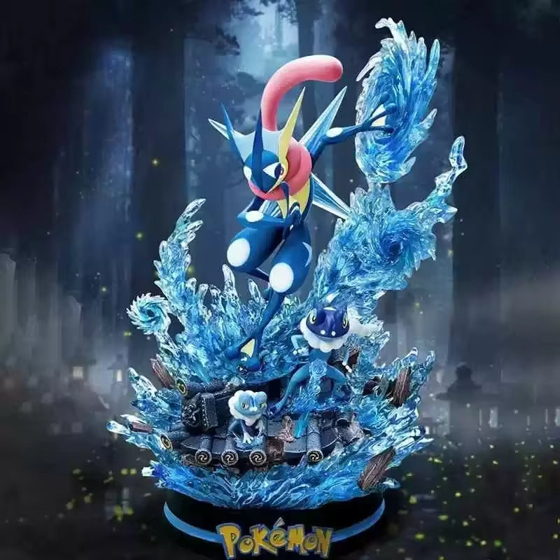 Diorama Greninja Evolution Froakie Frogadier Greninja EGG Studio PVC