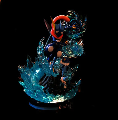 Diorama Greninja Evolution Froakie Frogadier Greninja EGG Studio PVC