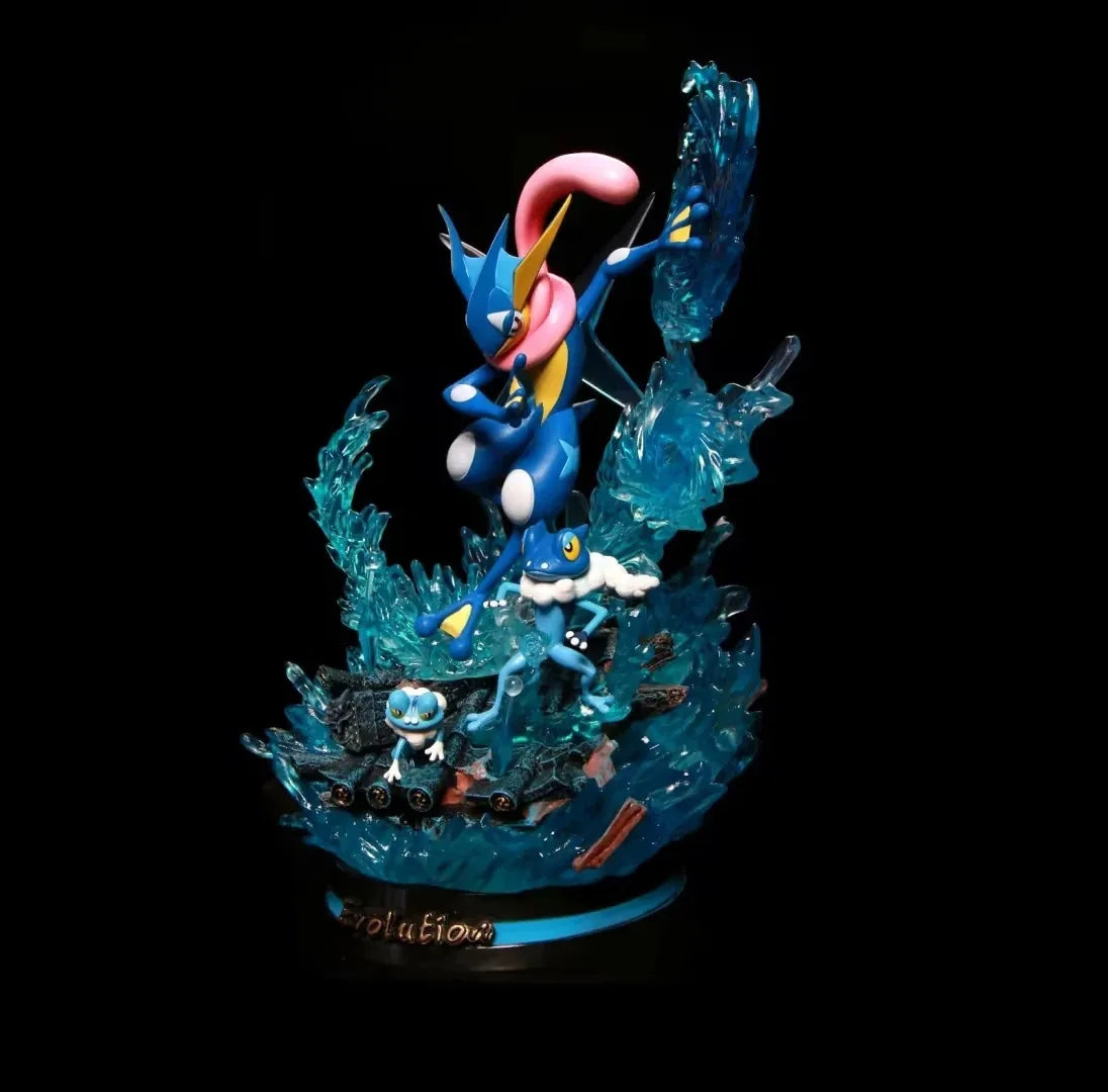 Diorama Greninja Evolution Froakie Frogadier Greninja EGG Studio PVC