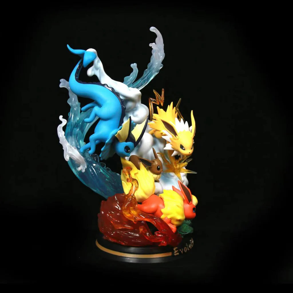 Diorama Pokemon Evolution Eevee Flareon Vaporeon Jolteon