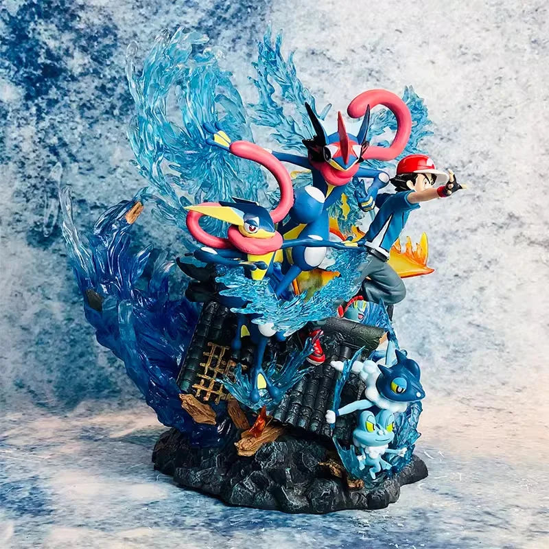 Ash Ketchum & Greninja Pokémon Evolution EGG Studio PVC