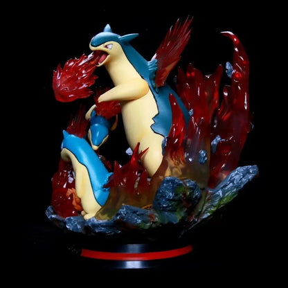 Pokemon Evolution Typhlosion, Quilava & Cindaquil Rueda Fuego EGG Studio PVC