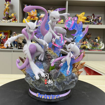 Pokemon Evolution Diorama Mewtwo Psychic Pokémon EGG Studio PVC