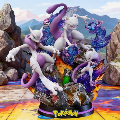 Pokemon Evolution Diorama Mewtwo Psychic Pokémon EGG Studio PVC