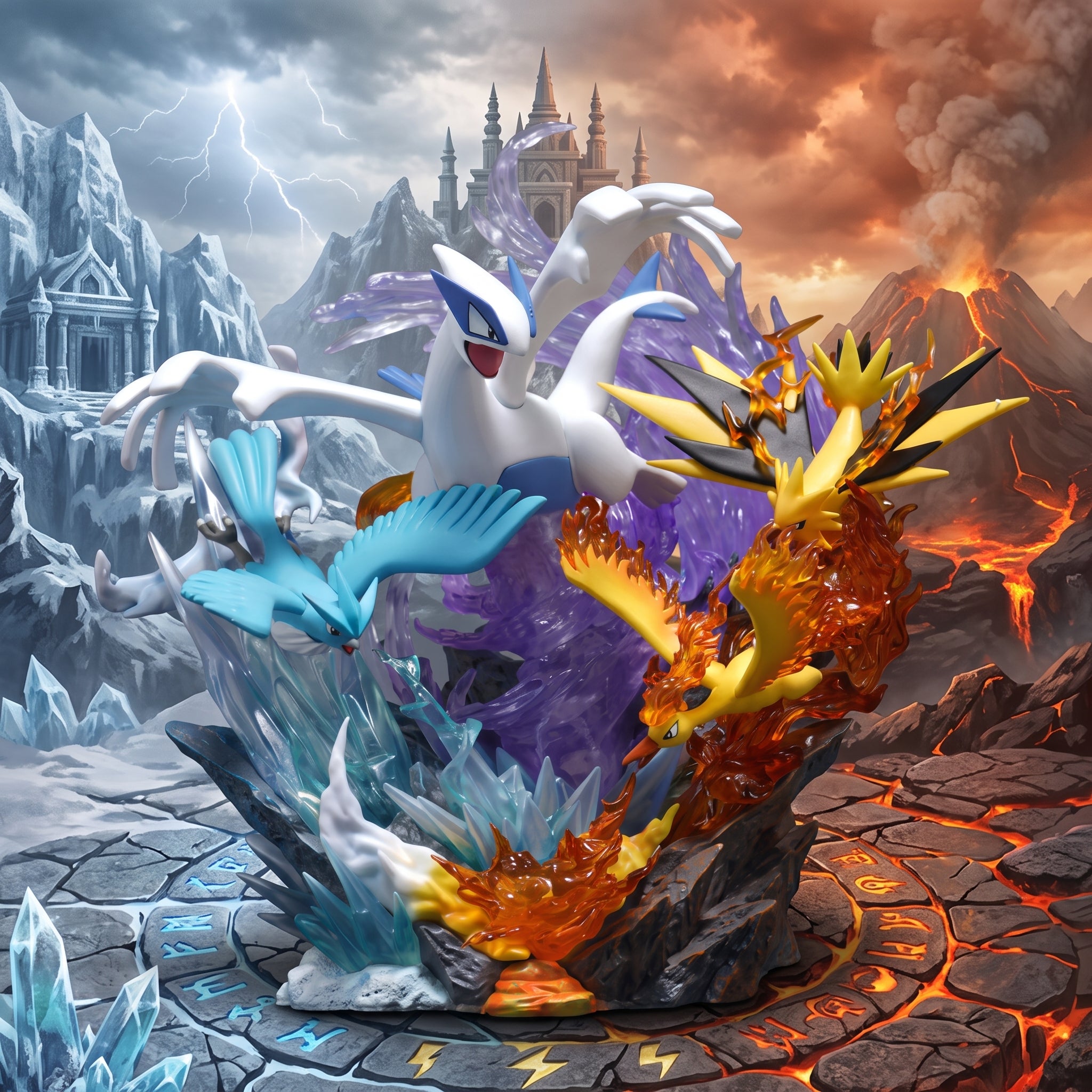 ポケモンオーダーページ39393 Legendary Pokémon Zapdos, Articuno, Moltres, and Lugia 36cm Figure