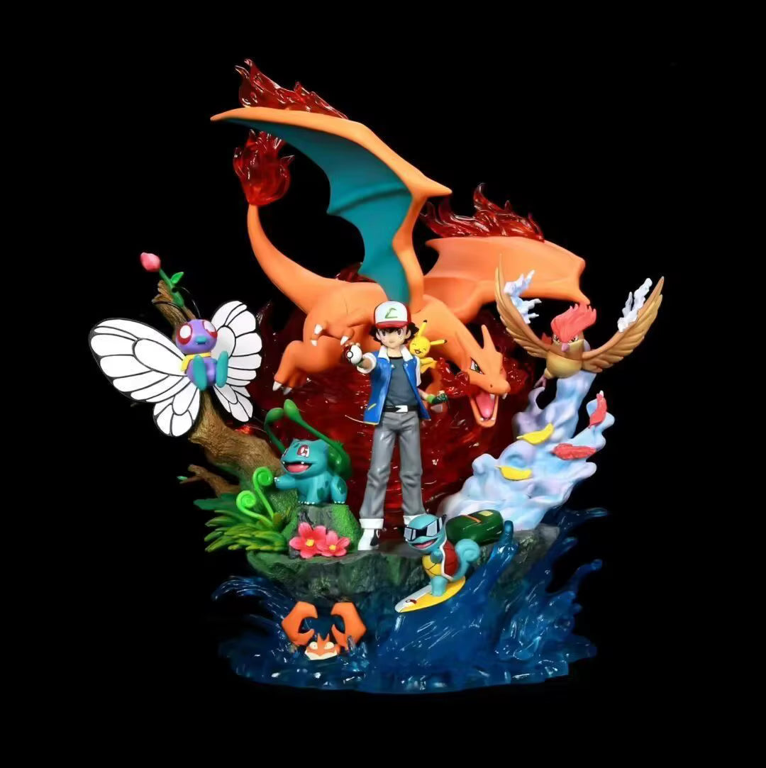 Pokemon Ash Ketchum Team Pokemon First Generation EGG Studio PVC