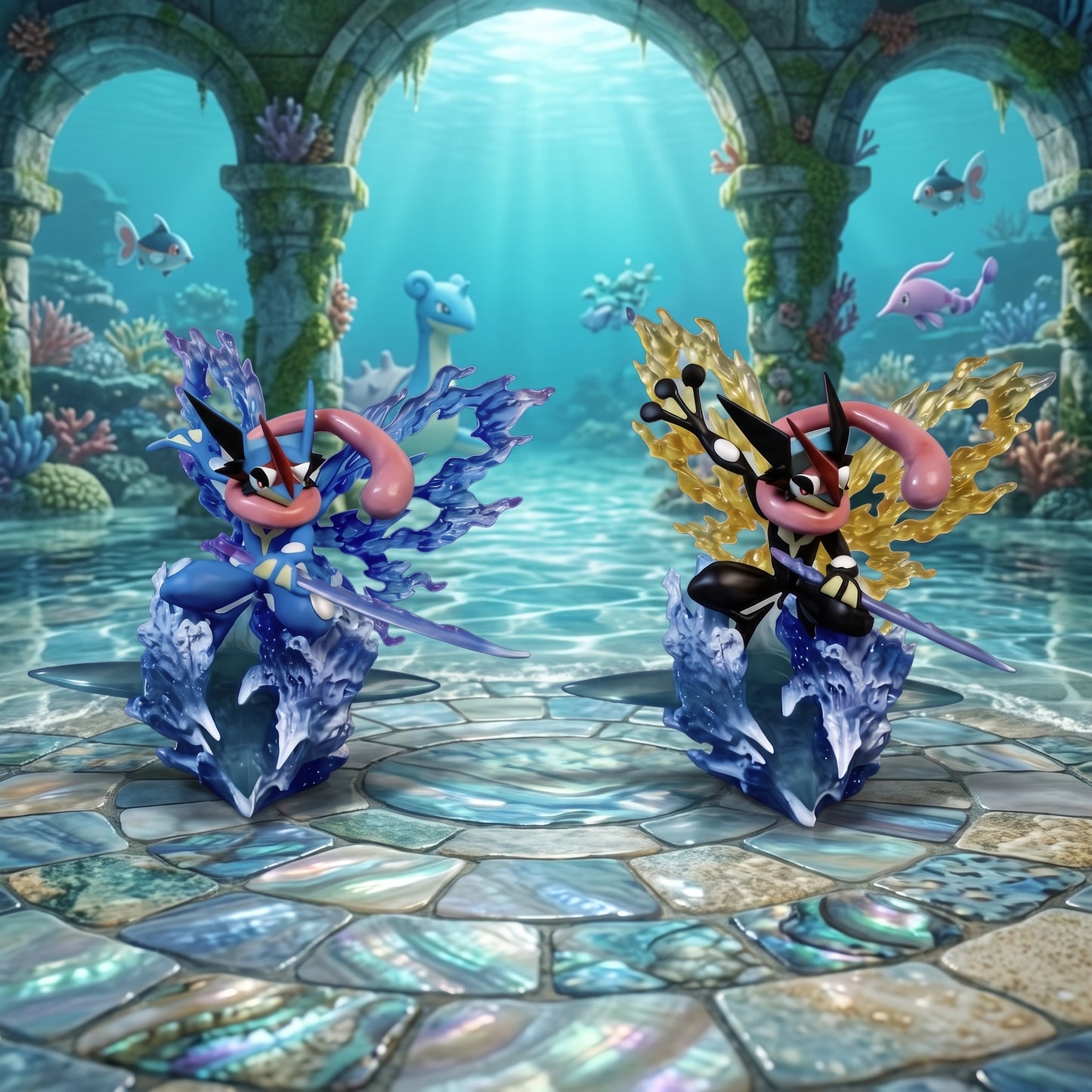 Pokemon Greninja & Greninja Shiny Wonder Studio PVC